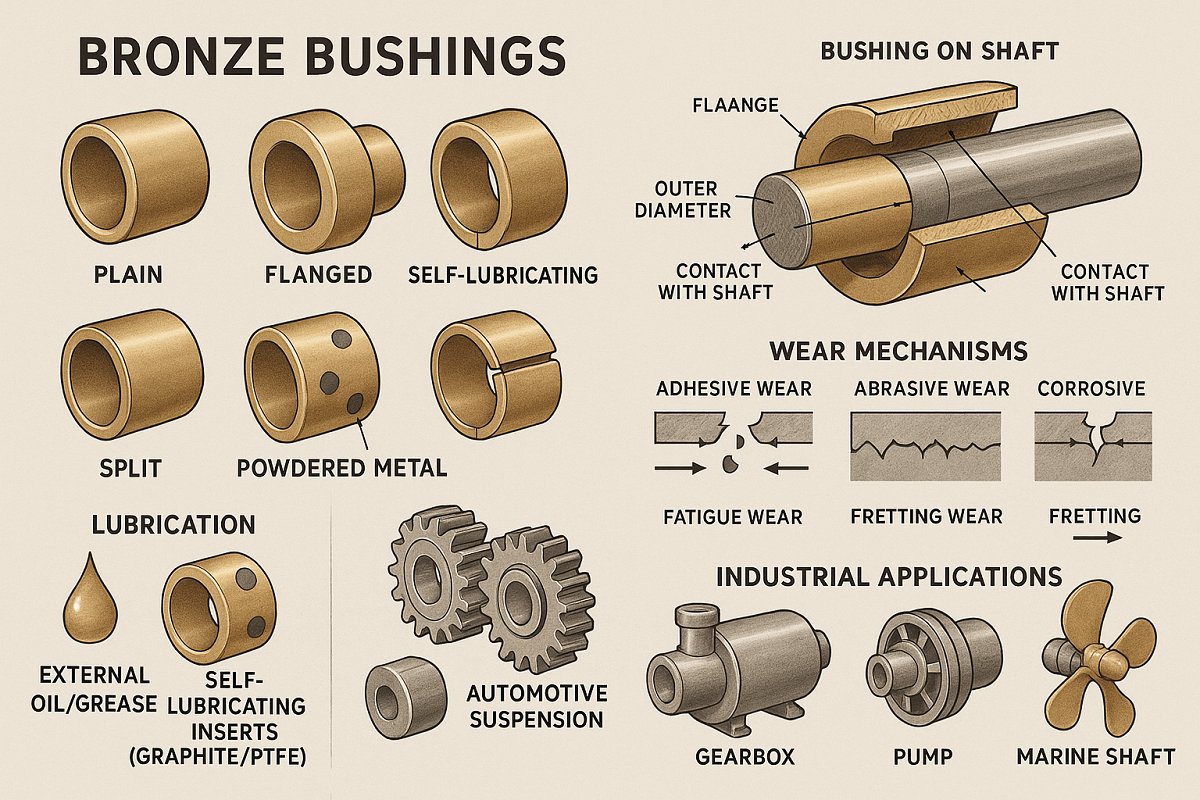 Apakah mekanisme haus biasa untuk bushing gangsa, dan bagaimanakah ia dapat dikurangkan?